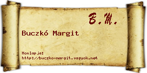 Buczkó Margit névjegykártya